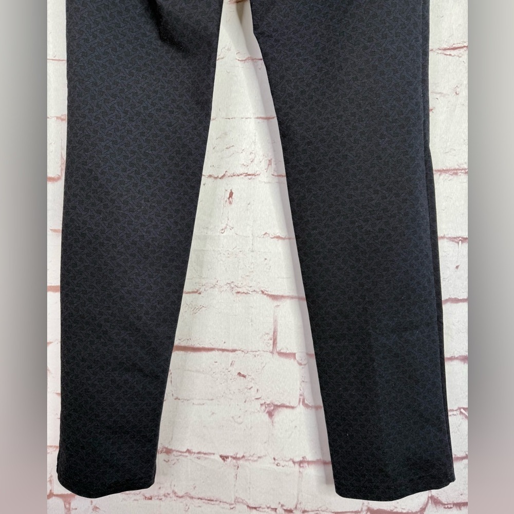 INSIGHT Size 4 Midnight Blue Jacquard 26” Waist Pull On Dress Slacks - Picture 10 of 13